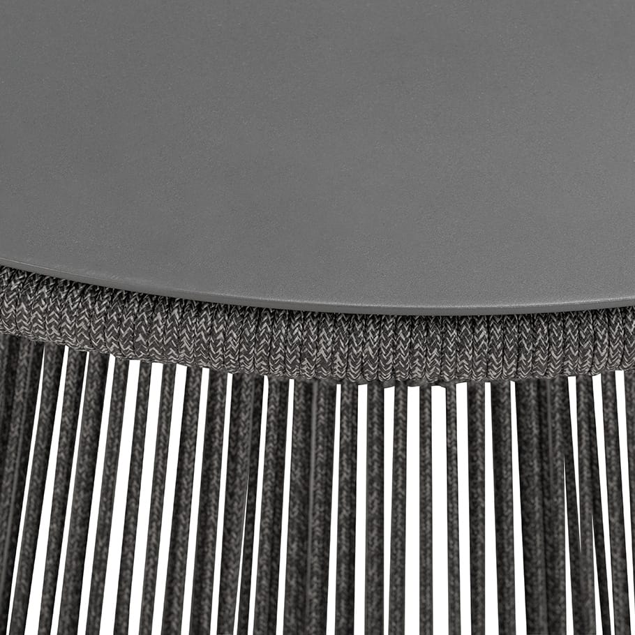 Круглый журнальный столик из морской веревки и алюминия JANUS et Cie Knot ARCH-00139907 - Вид №2