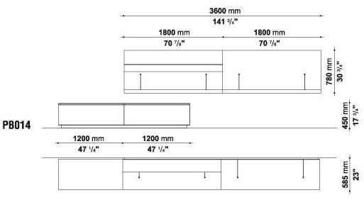 B&B Italia Комод с распашными дверцами с ящиками Pab sun-id-1508288 - Вид №6