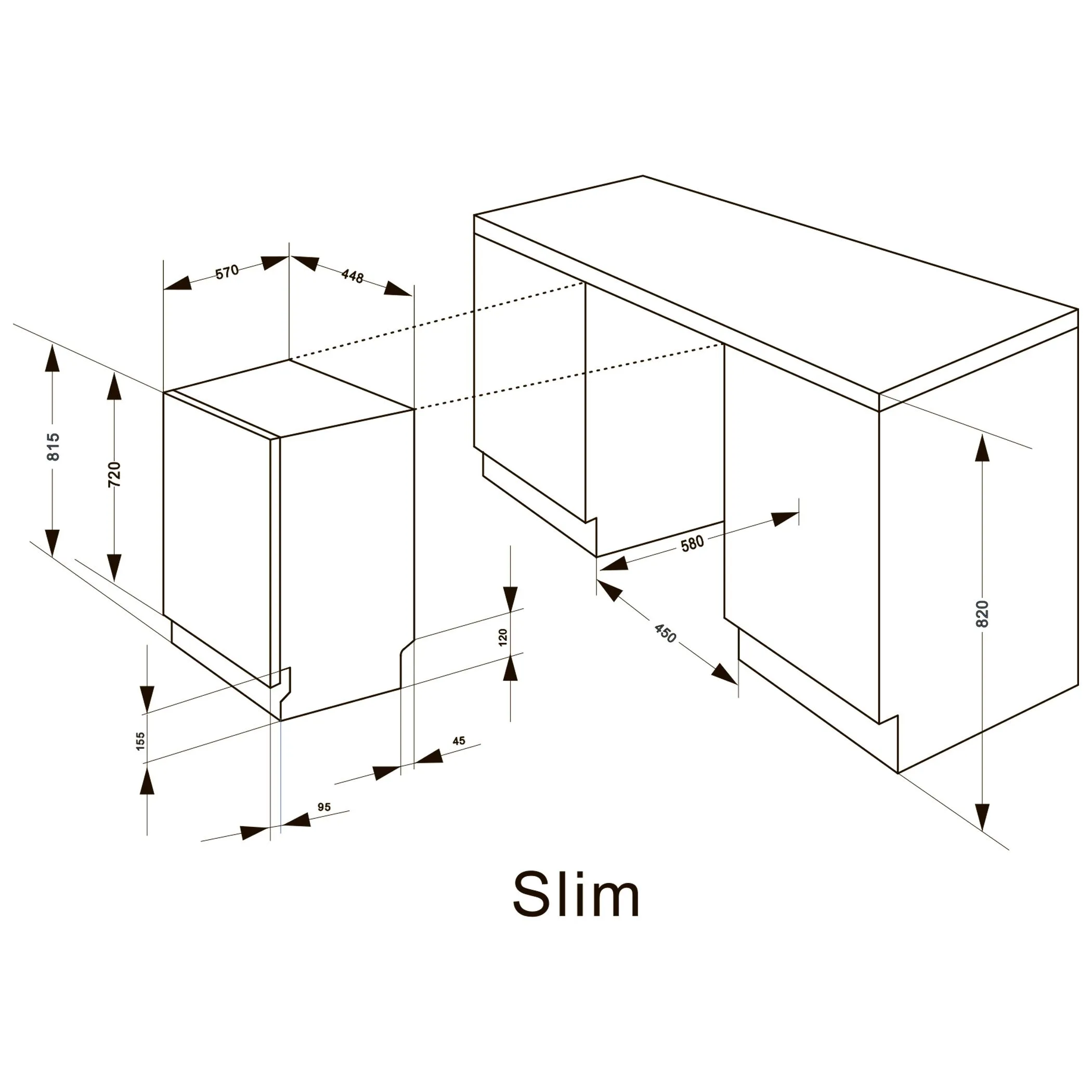 9168834 Встраиваемая посудомоечная машина Meferi MDW4562 LIGHT STDN-0047079 - Вид №21