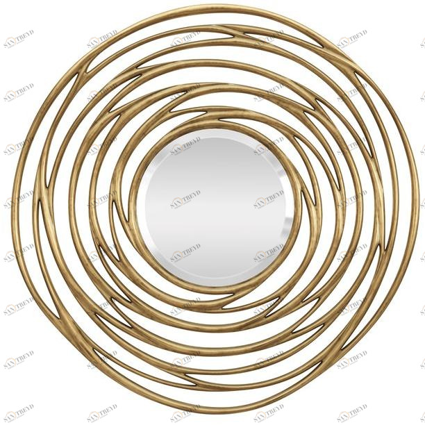 DWFI Круглое металлическое зеркало в настенной раме  00002450 