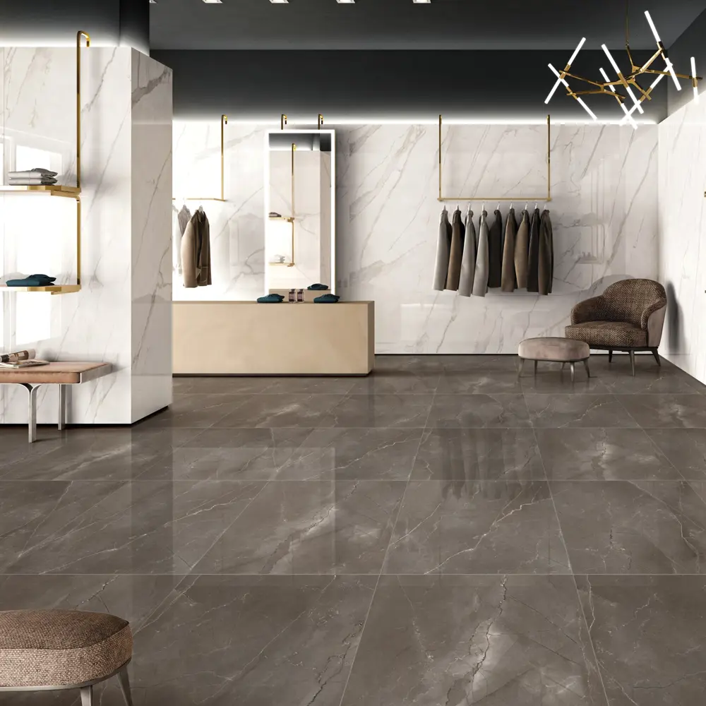 Керамогранит Arcadia Ceramica Pulpis Nero 60x60 см 1.44 м² глянцевый цвет черный STLM-2172557