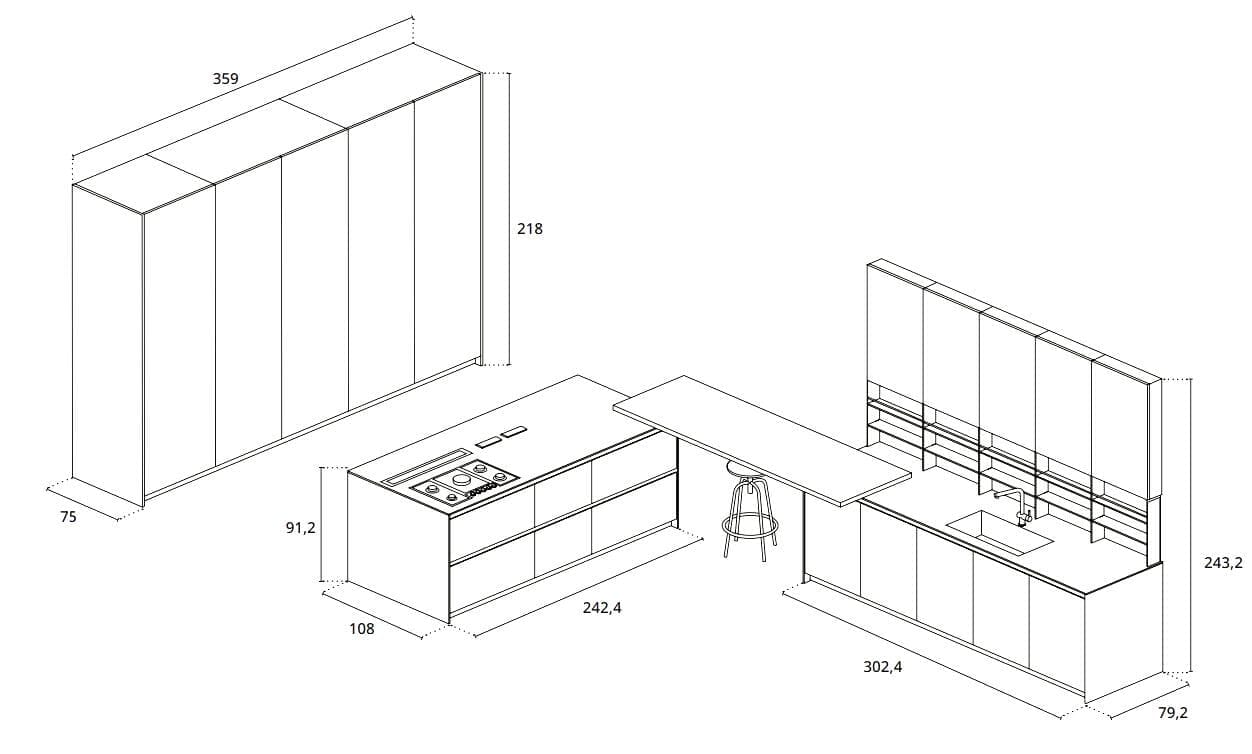 Встроенная кухня Febal Casa Origina ARCH-00145463 - Вид №29