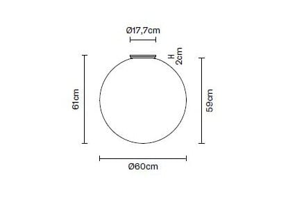 Стеклянная люминесцентная галогенная потолочная лампа Fabbian Lumi Sphere ARCH-00089411 - Вид №2
