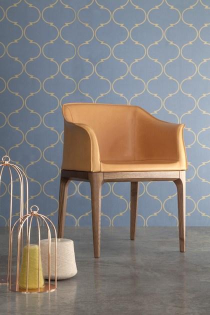 Tonin Casa Мягкое кожаное кресло с подлокотниками Mivida sun-id-1353038 - Вид №3