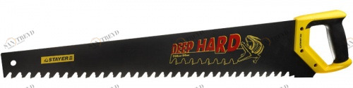 Ножовка DEEP HARD по пенобетону 700мм шаг 20мм, 17 твердосплавных резцов, Stayer 12472
