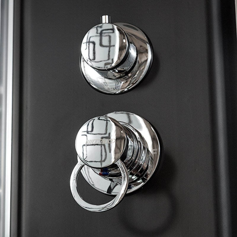 V1245 Душевая кабина DETO Серия V BМ1590 с гидромассажем BLACK - Вид №18