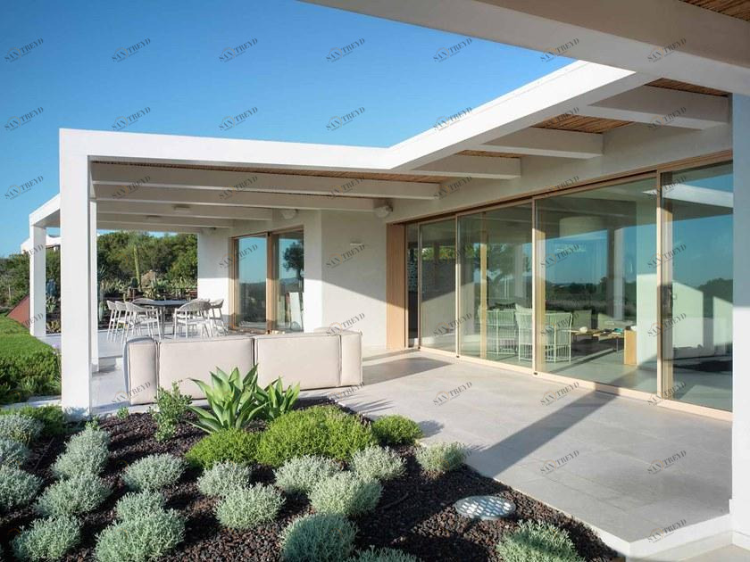 CARMINATI SERRAMENTI Подъемно-раздвижная деревянная дверь с двойным остеклением Skyline system sun-id-1382330