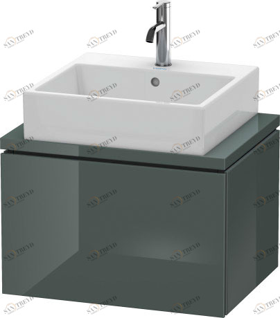LC580003838 Тумбочка для компактной консоли L-Cube #LC5800 620 x 477 мм Доломитово-серый глянцевый лак Duravit