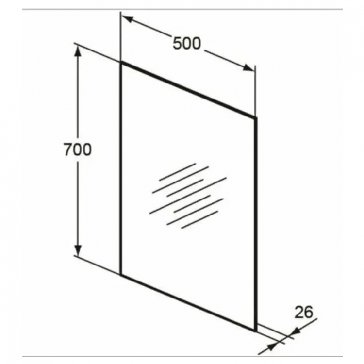 T3259BH Прямоугольное зеркало со светодиодной подсветкой 50х70 см Ideal Standard MIRROR&LIGHT  - Вид №5