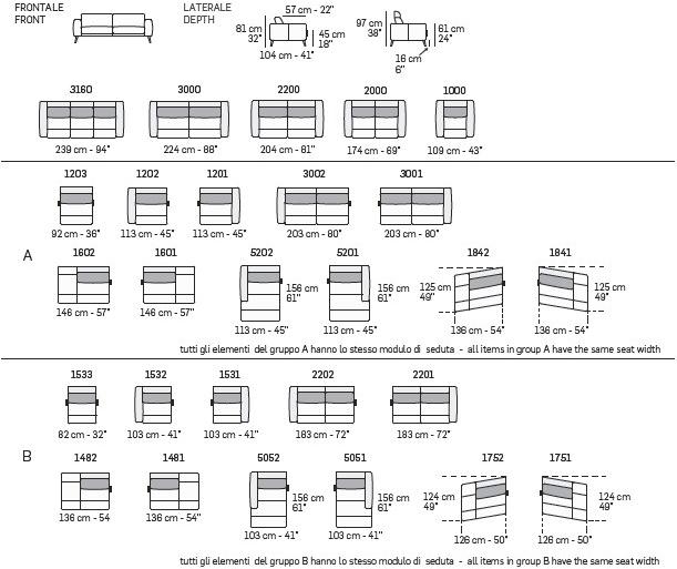 NICOLINE Диван из ткани с полкой для журналов sun-id-1492253 - Вид №6