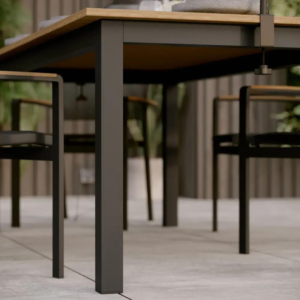 Стол садовый Naterial Clara 200x100x75 см алюминий цвет коричнево-серый STLM-2151228 - Вид №9