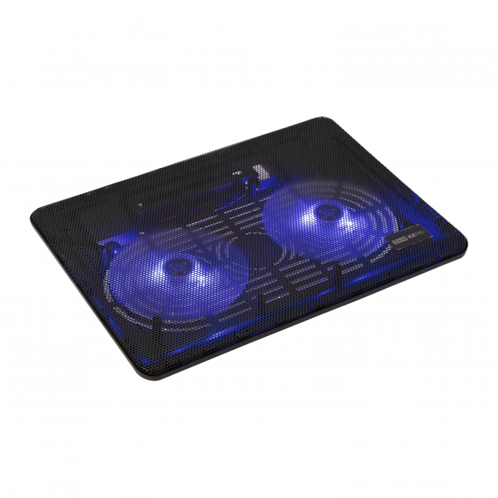IP23 laptop cooling black (17,3"", 2x(125x125), plastic+metal mesh) STM Santreyd  - Вид №9