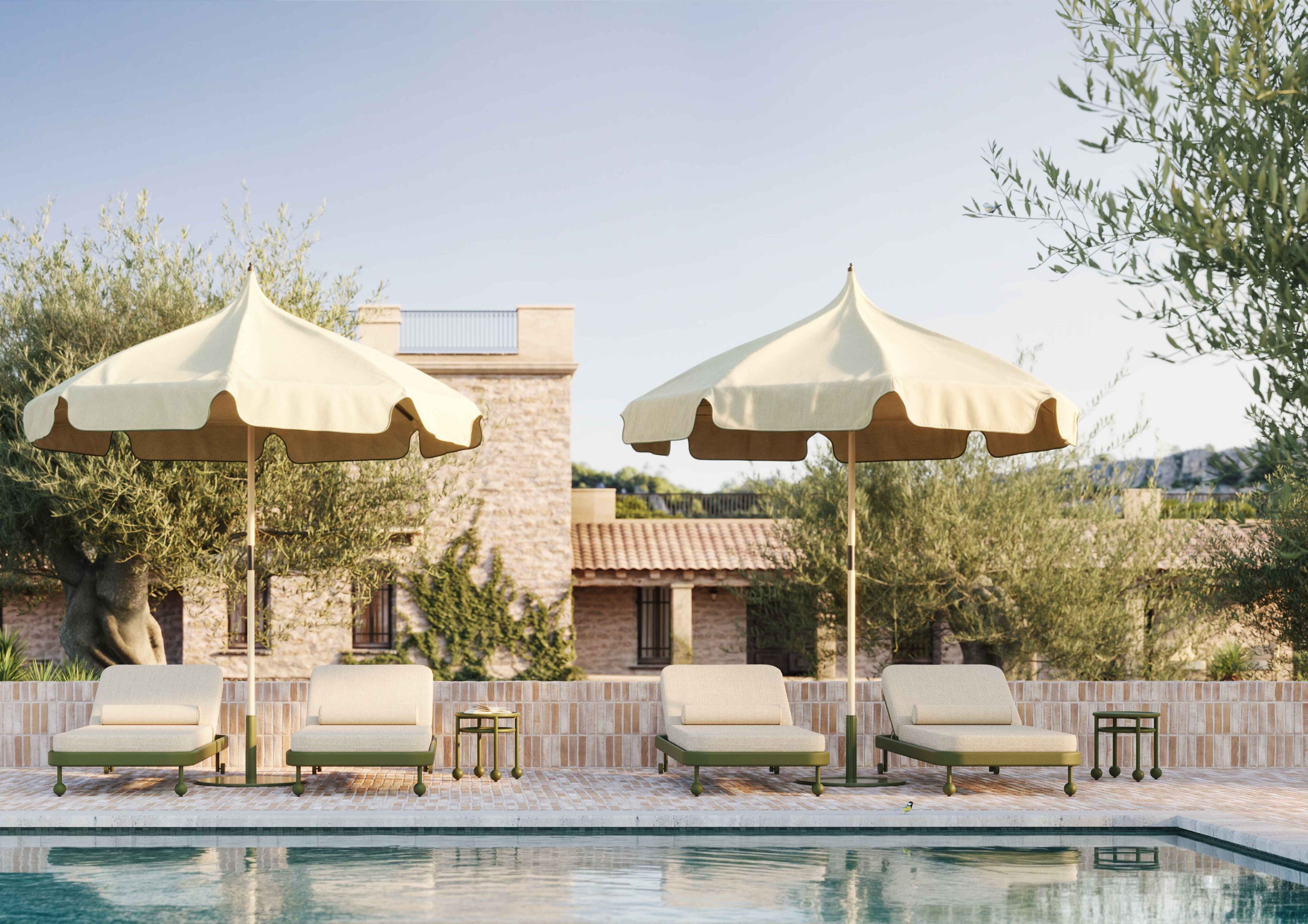 Алюминиевый круглый стол для сервировки сада FJAKA медленный ARCH-00102948 - Вид №6