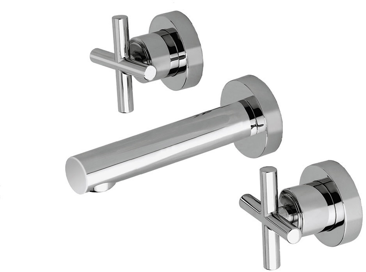 Скрытый смеситель для умывальника BIMAX-TRES с двумя ручками-163152 TRES