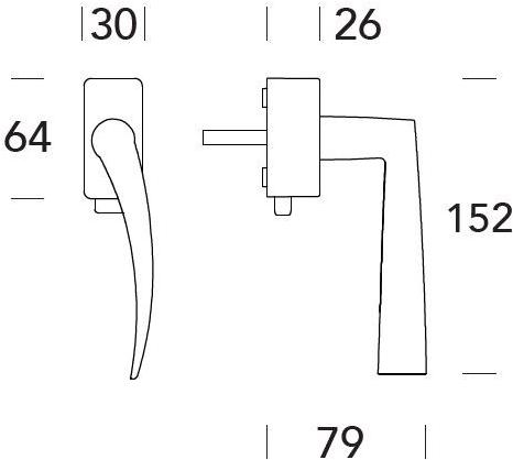 Reguitti Оконная ручка из латуни dk на розе Apri A121dkq7550 - Вид №1