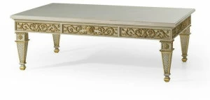 OAK Лакированный журнальный столик с мраморной столешницей Galleria