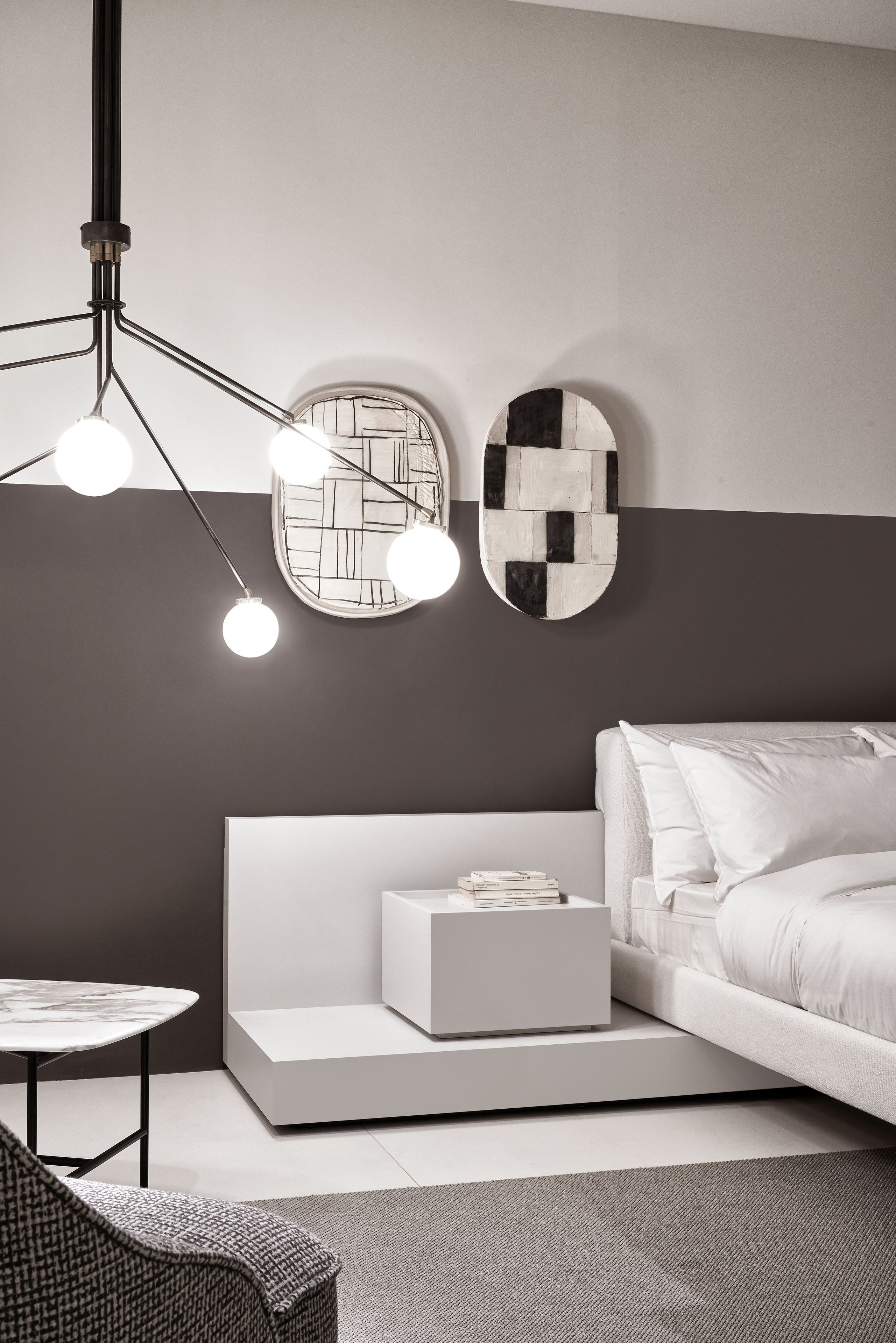 Секционная мягкая текстильная кровать с спинкой Meridiani ARCH-00049119 - Вид №5