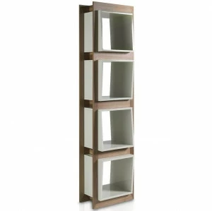 Стеллаж открытый узкий Equilibrio от Angel Cerda ANGEL CERDA  241892 Коричневый;серый