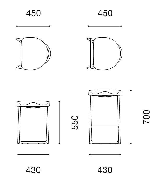 Стальной штабелируемый низкий стул Established&Sons Heidi ARCH-00111971 - Вид №7