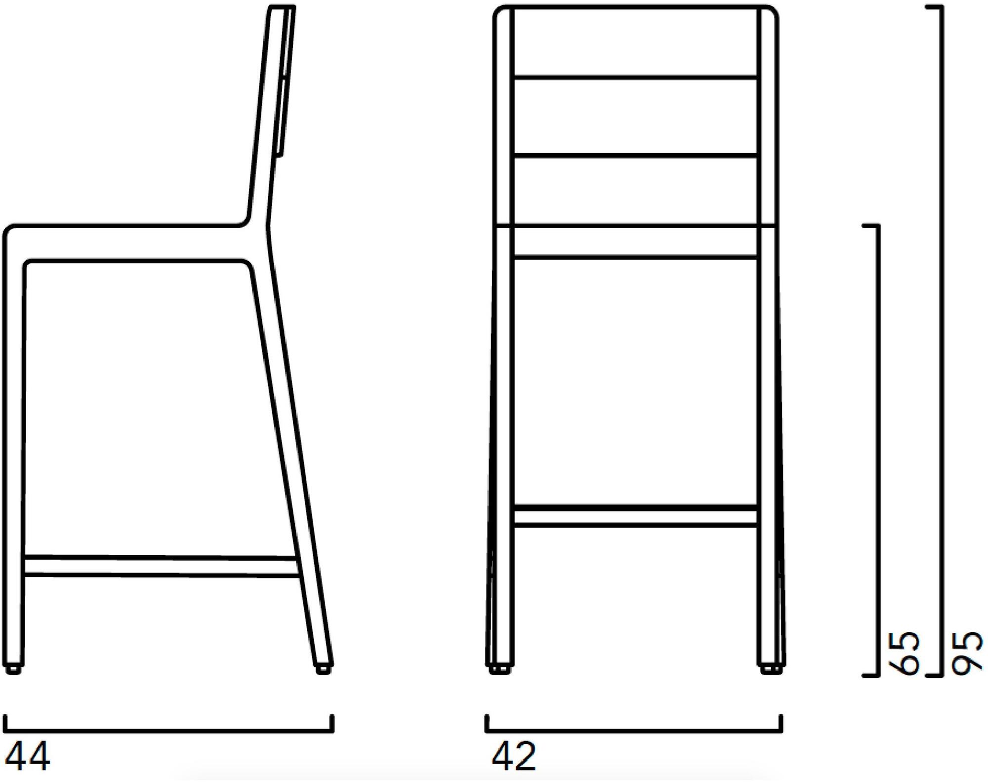 Crassevig Высокий табурет из массива дерева Esse sun-id-1444937 - Вид №1