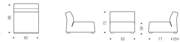 MDF Italia Диван из ткани с шезлонгом Thea sun-id-1429497 - Вид №5