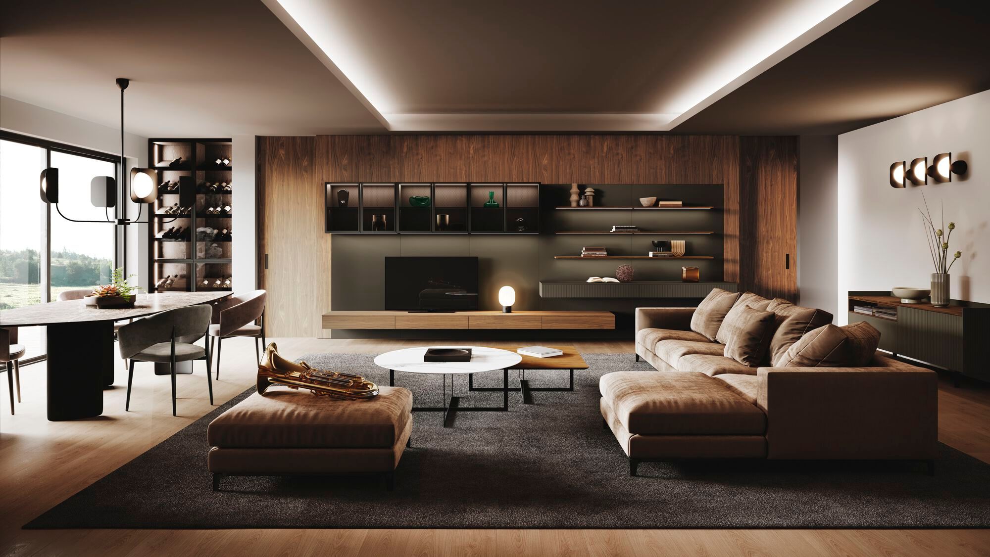 Вертикальный встраиваемый холодильник с подсветкой Guzzini & Fontana House of Tuba ARCH-00129849 - Вид №1