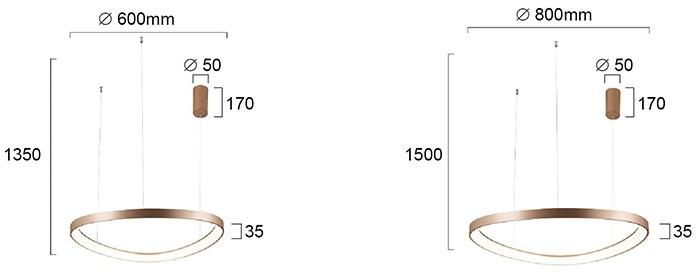 Terzo Light Светодиодный подвесной светильник из алюминия  V4222800, v4222900  - Вид №3