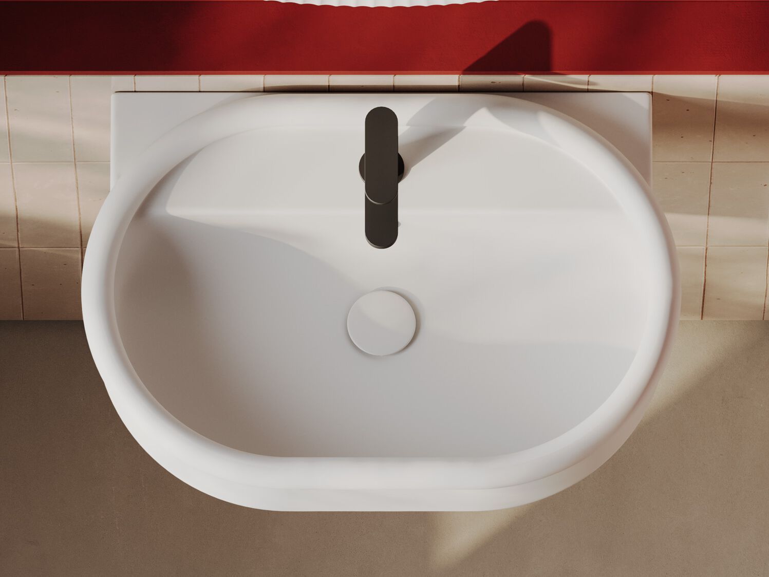 Керамическая овальная подвесная раковина с переливом и отверстием для крана ArtCeram Brera ARCH-00064601