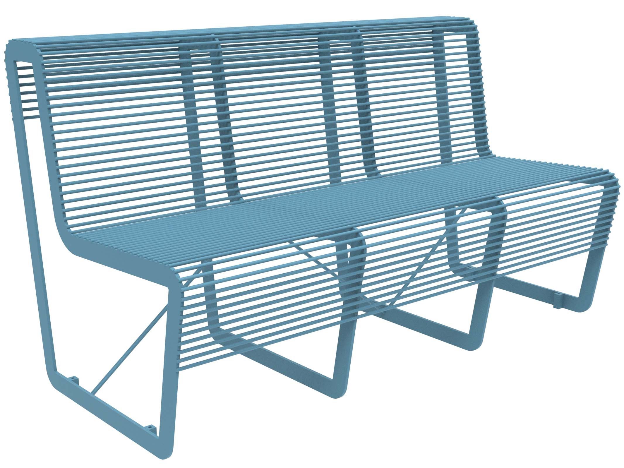 Оцинкованная стальная скамья со спинкой Lazzari Light ARCH-00099033 - Вид №9