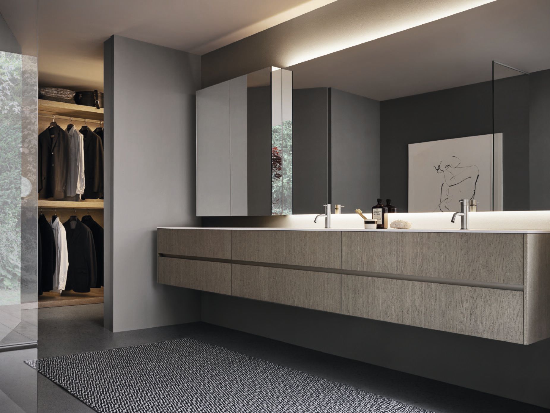 Мебель для ванной комнаты из дуба Noorth синтез ARCH-00088395