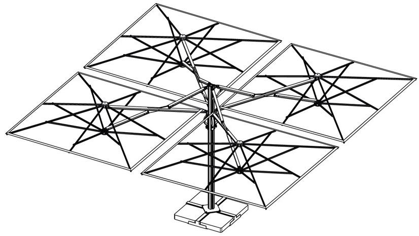 Scolaro Parasol Множественный квадратный зонт Galaxia sun-id-1350625 - Вид №3