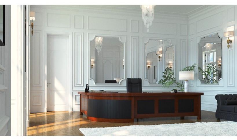 Arrediorg.it® Исполнительный угловой письменный стол из фанерованной древесины Prestige sun-id-1483389 - Вид №5