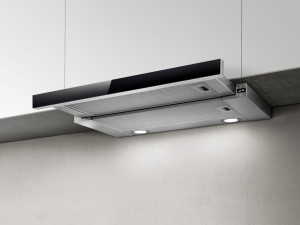 ELITE 26 IX/A/60/VT-PRF0094051B Встраиваемые вытяжки / встраиваемая, 60 см, электронное управление, 900 куб. м. , серая+черное стекло Elica