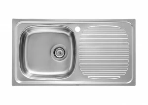 A870230801 Компактная мойка из нержавеющей стали с 1 чашей и сушилкой справа ROCA J