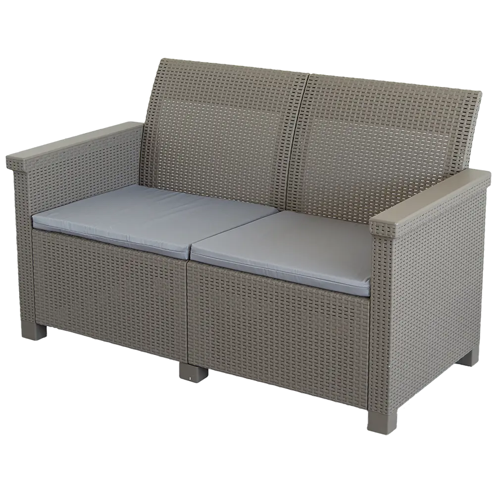 Набор садовой мебели для отдыха с подушками BEGINIA Basegi Пластик Стол, диван, кресло 2 шт Бежевый STLM-2095015 - Вид №2