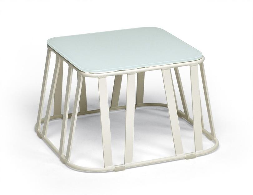 Roberti Низкий квадратный алюминиевый садовый столик Hamptons graphics sun-id-1490907 - Вид №1