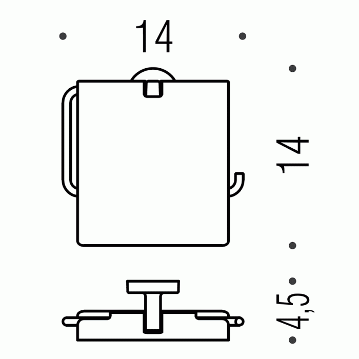 B5291 Держатель туалетной бумаги с крышкой COLOMBO NORDIC Colombo Design - Вид №2