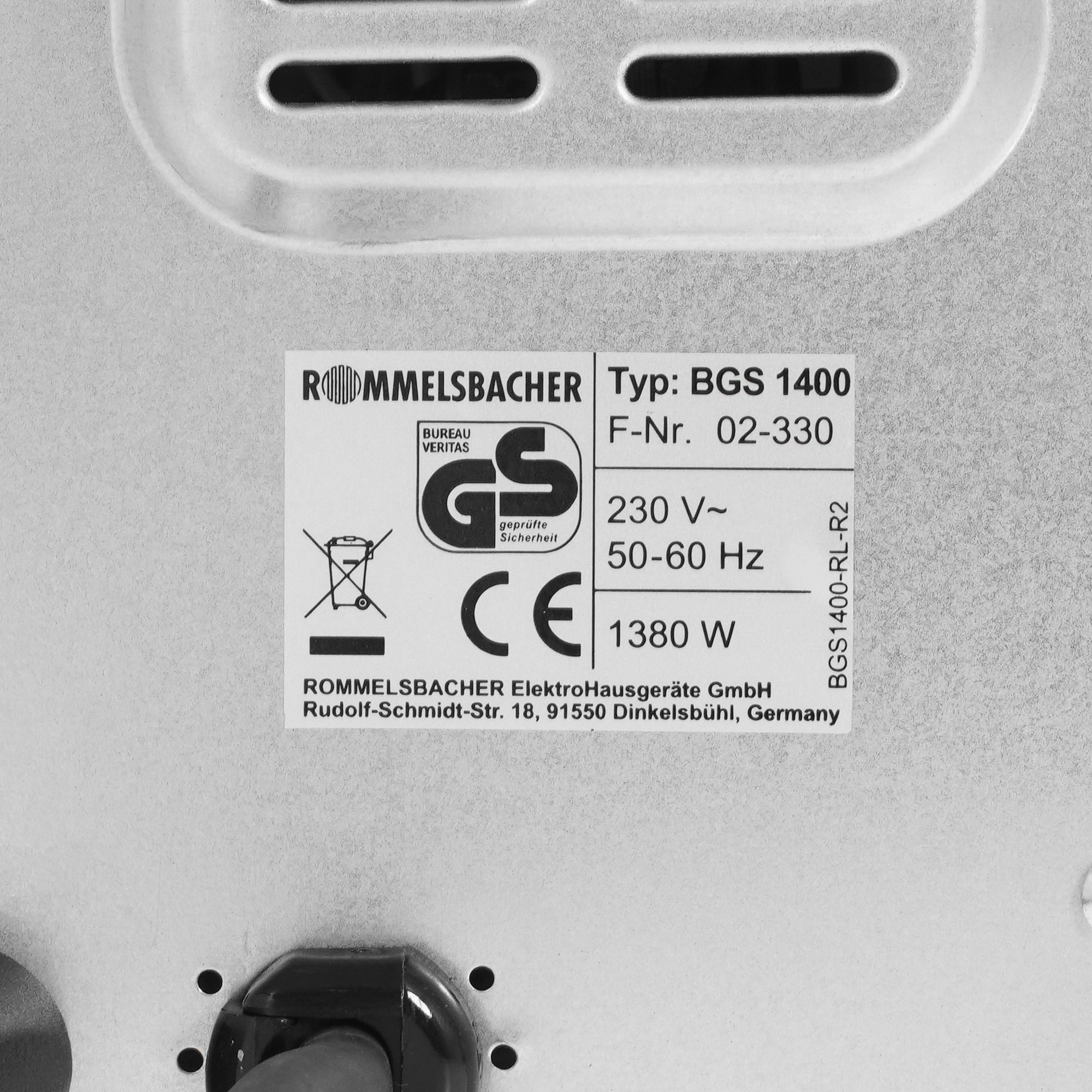 5327204 Мини-печь Rommelsbacher BGS 1400 серебристый STDN-0030560 - Вид №6