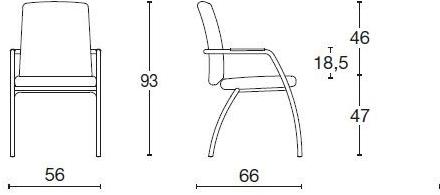 Diemme Кресло тканевое с подлокотниками для залов ожидания Social sun-id-1449484 - Вид №6