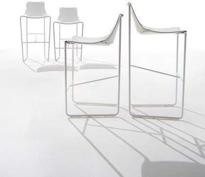 Midj Барный стул из кожи санок со спинкой Apelle sun-id-1489457 - Вид №3