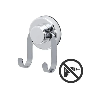 Крючок двухрожковый Sensea «Simply Lock» на присоске цвет хром 15308411 STLM-2128967