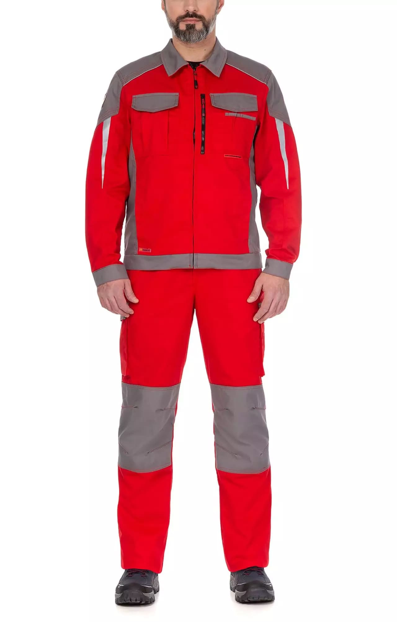 64646 Костюм  NEW 2 красный с серым STATUS  Летняя спецодежда  размер 60-62/170-176  - Вид №16
