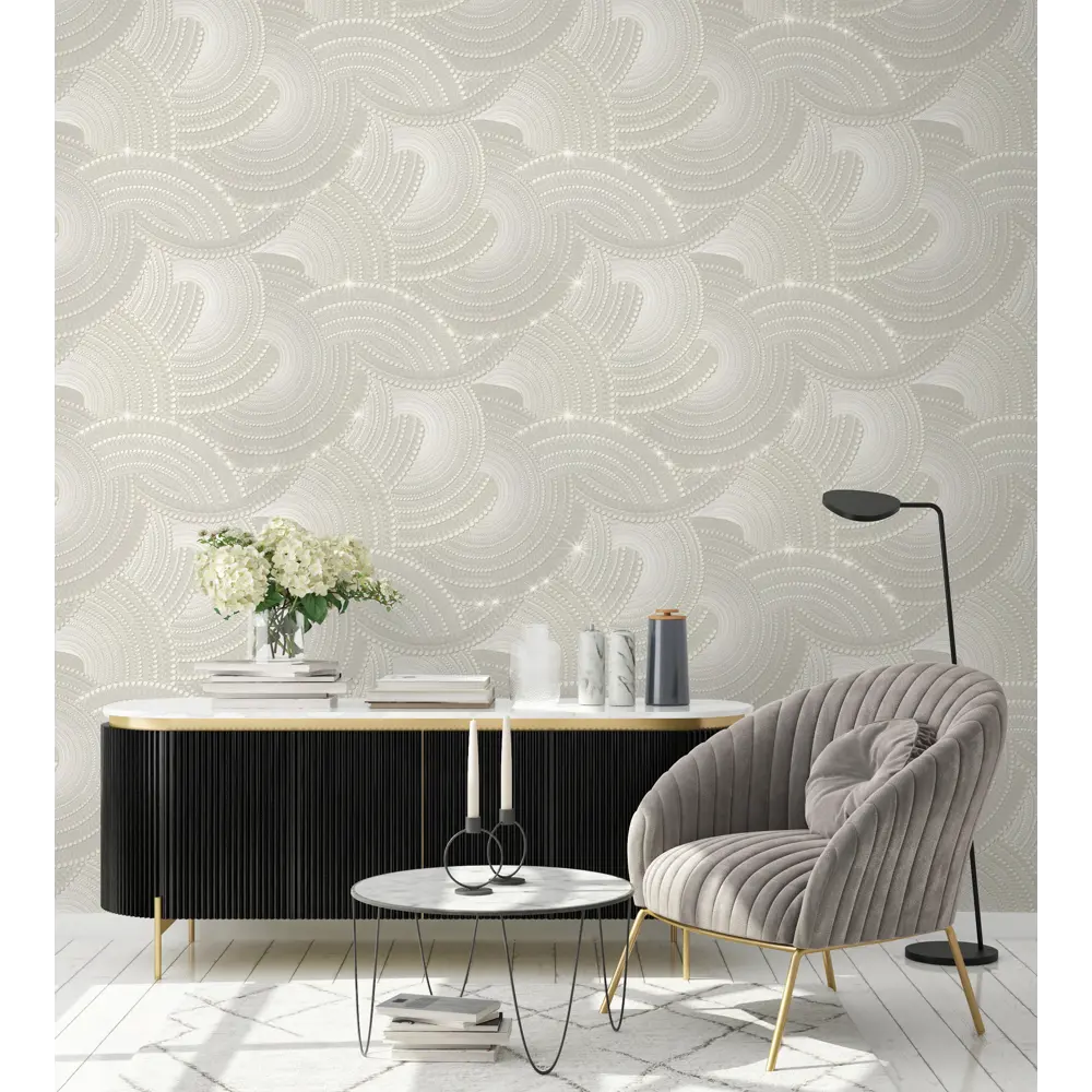 Обои флизелиновые Wallsecret Sansara молочные 1.06 м 8683-23 STLM-2182792 - Вид №4