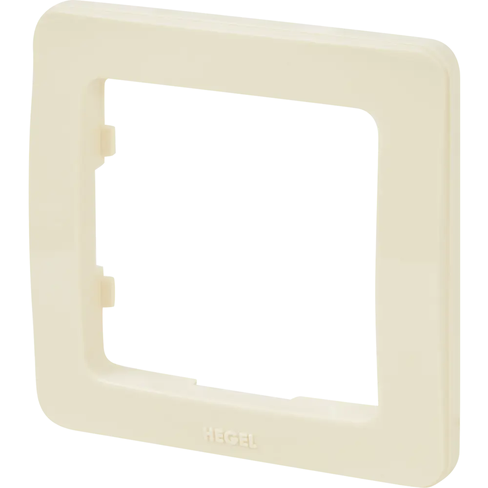 Рамка для розеток и выключателей Hegel 1 пост цвет слоновая кость STLM-2113562