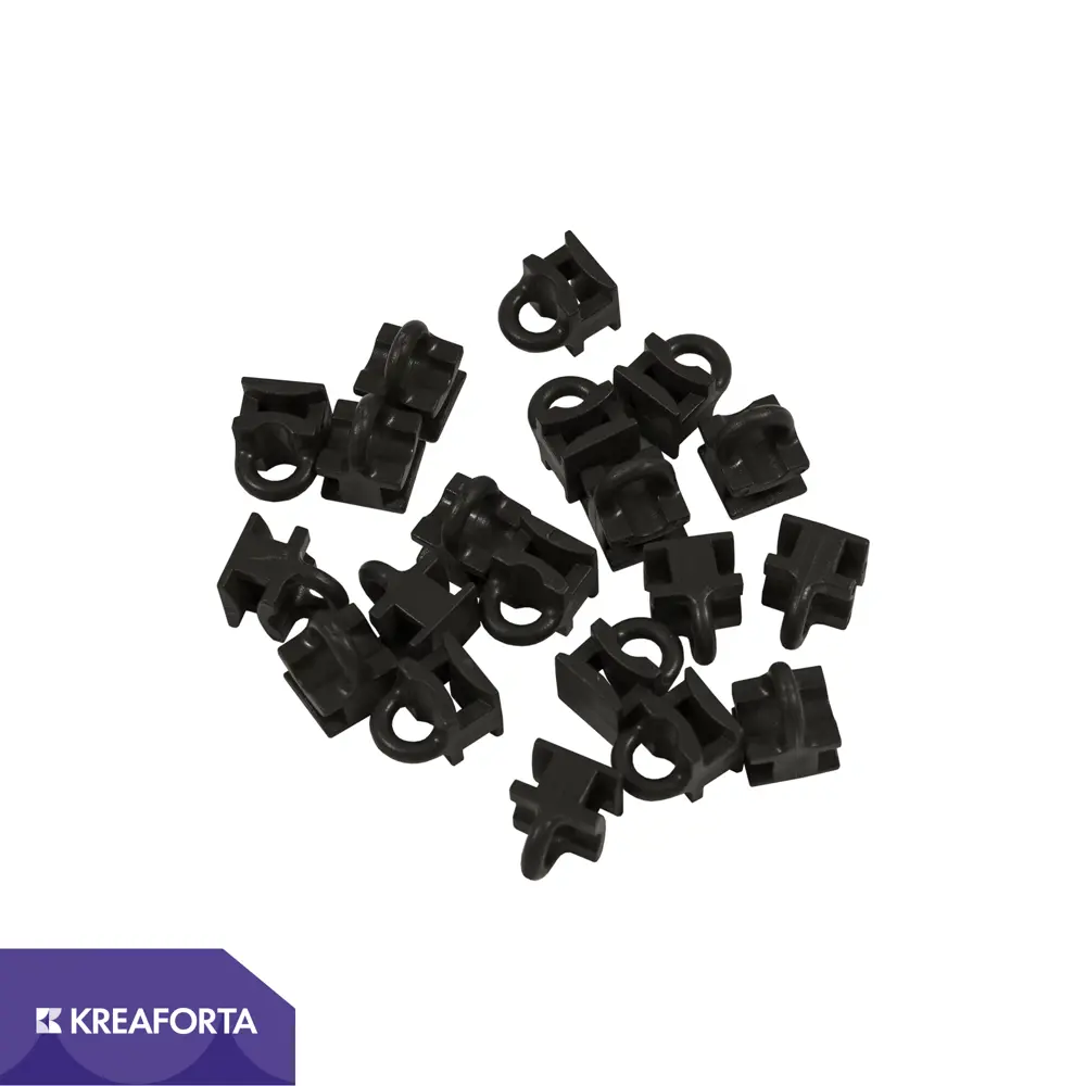 Бегунок для карниза KREAFORTA Pro 1 см цвет черный 20 шт. 89433083 STLM-2130745 - Вид №1