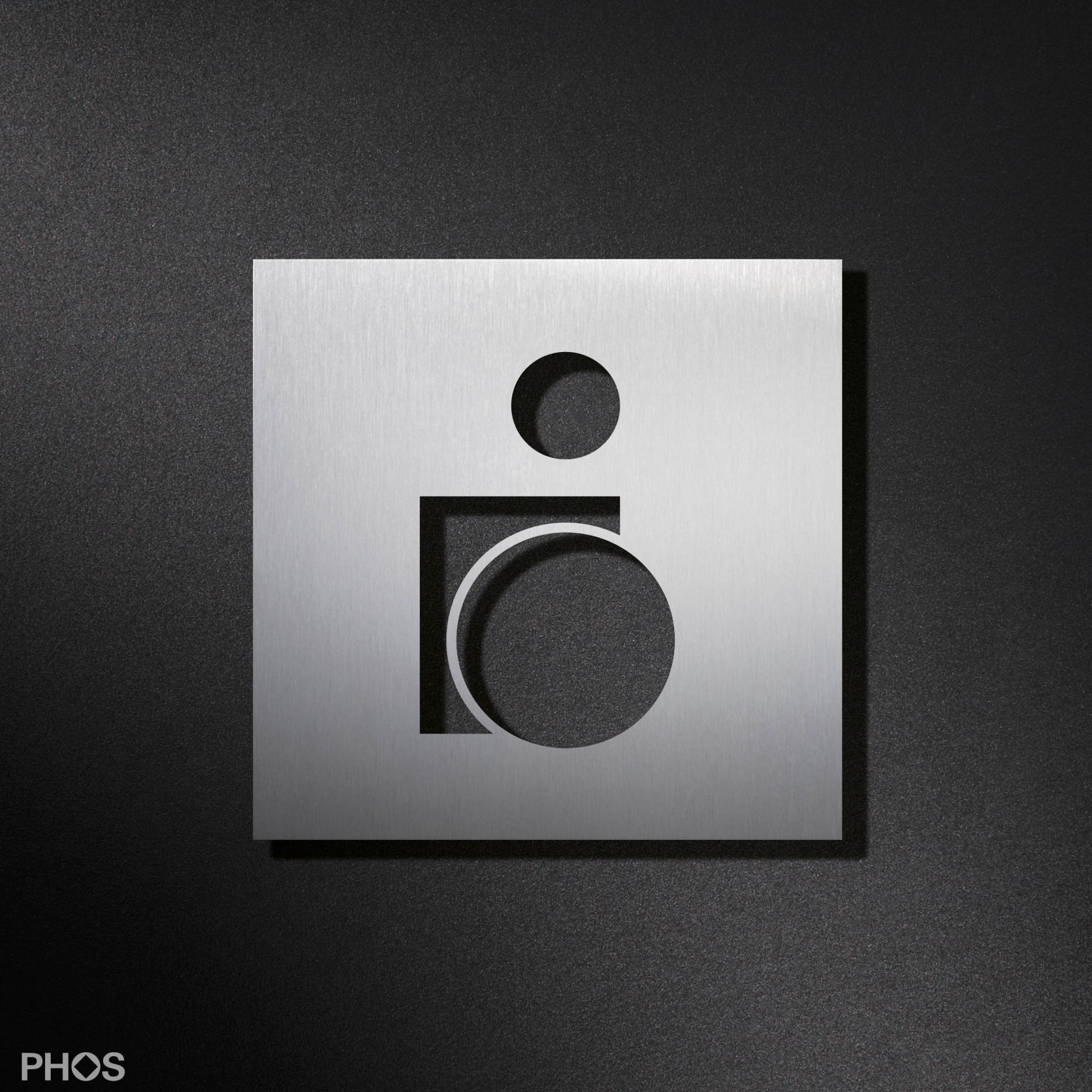 PS0501K Пиктограмма туалета для инвалидов-колясочников, 12 x 12 см PHOS 