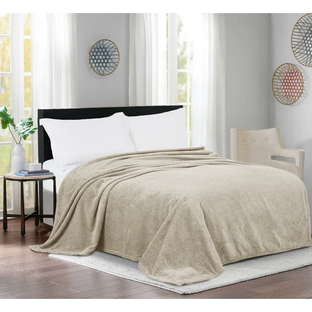 Плед Ryazan 140x200 см искусственный мех цвет кремовый СТОЛИЦА ТЕКСТИЛЯ STLM-2211199 - Вид №3