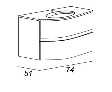 Мебель для ванной CEZARES DALILA 54710 Frassinato Bianco  - Вид №1