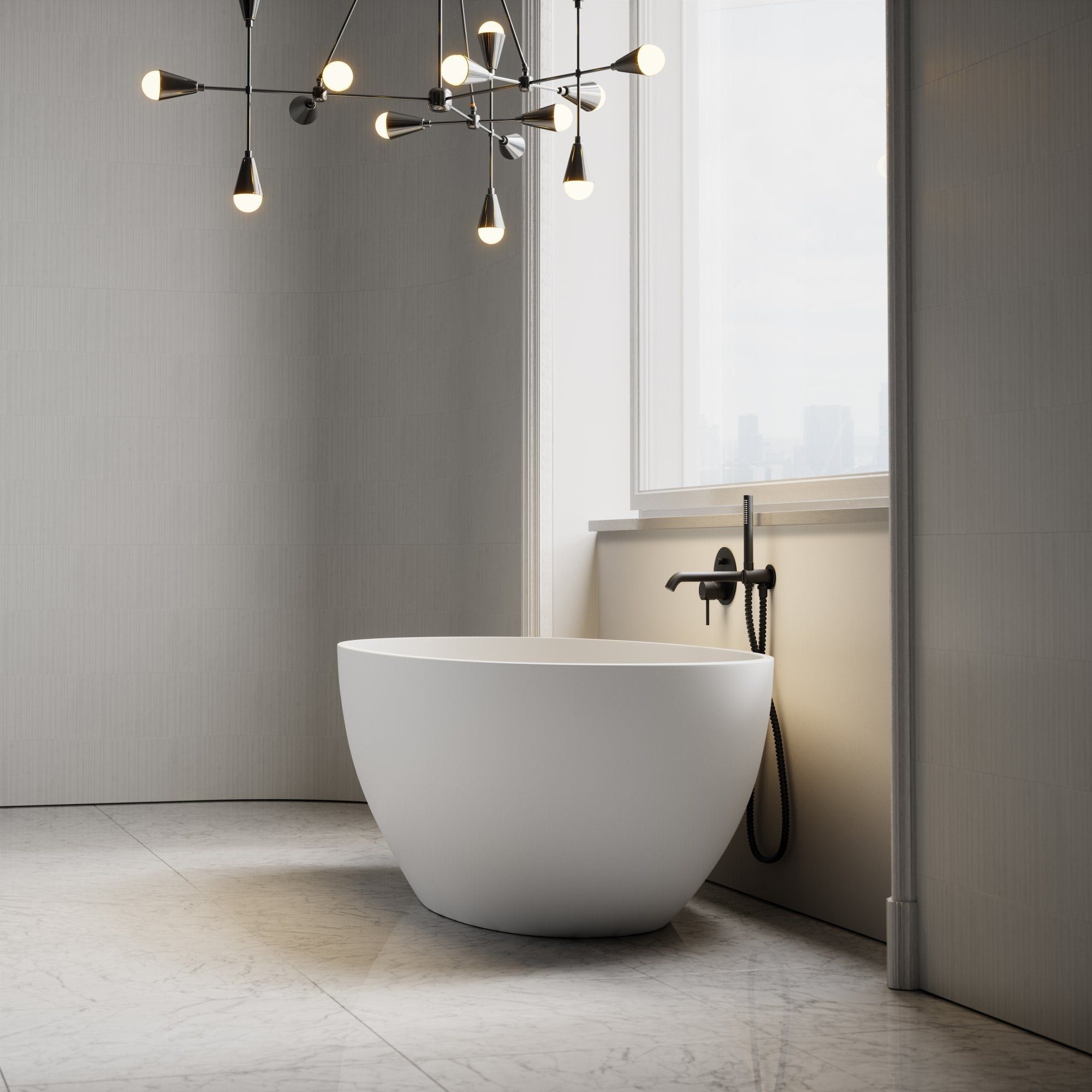 Овальная ванна в центре комнаты из смолы LUSSO Пикассо ARCH-00125611 - Вид №11