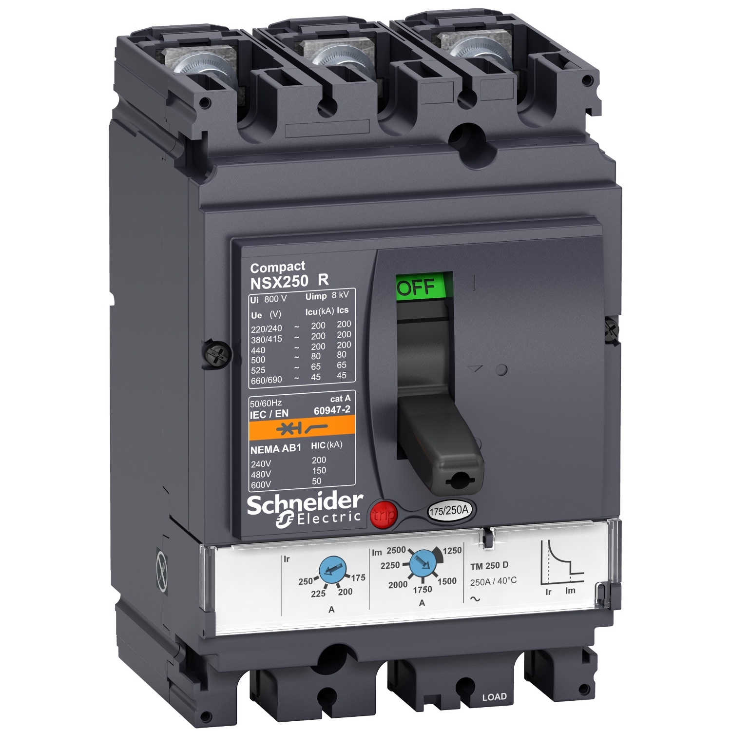 LV433208 Силовой автомат NSX, 200кА, 3P, 100А Schneider Electric Compact 